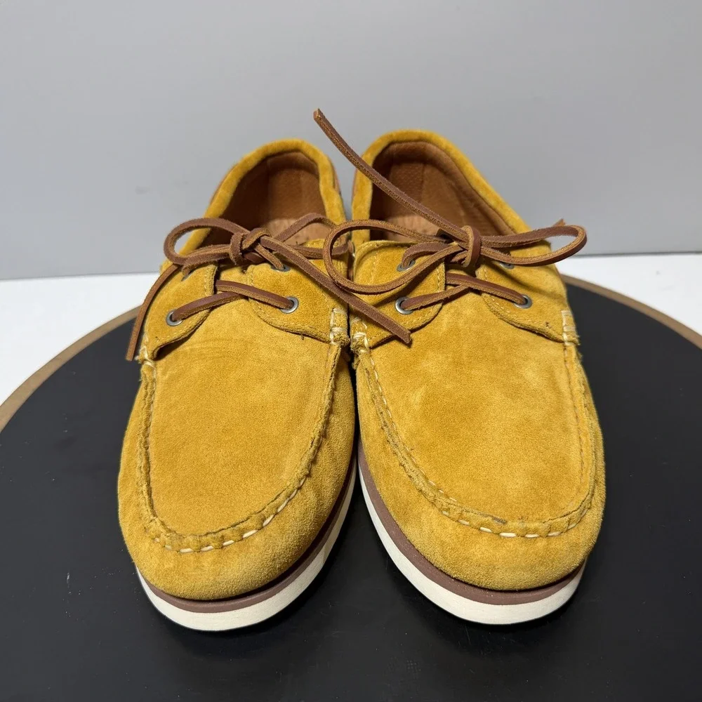 Allen Edmonds Shoes Mens Size 9 D Yellow Suede Boat Moc Toe Casual Forte 10